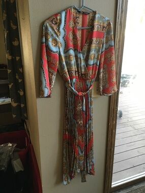 Zara Maxi Dress With Pleated Skirt